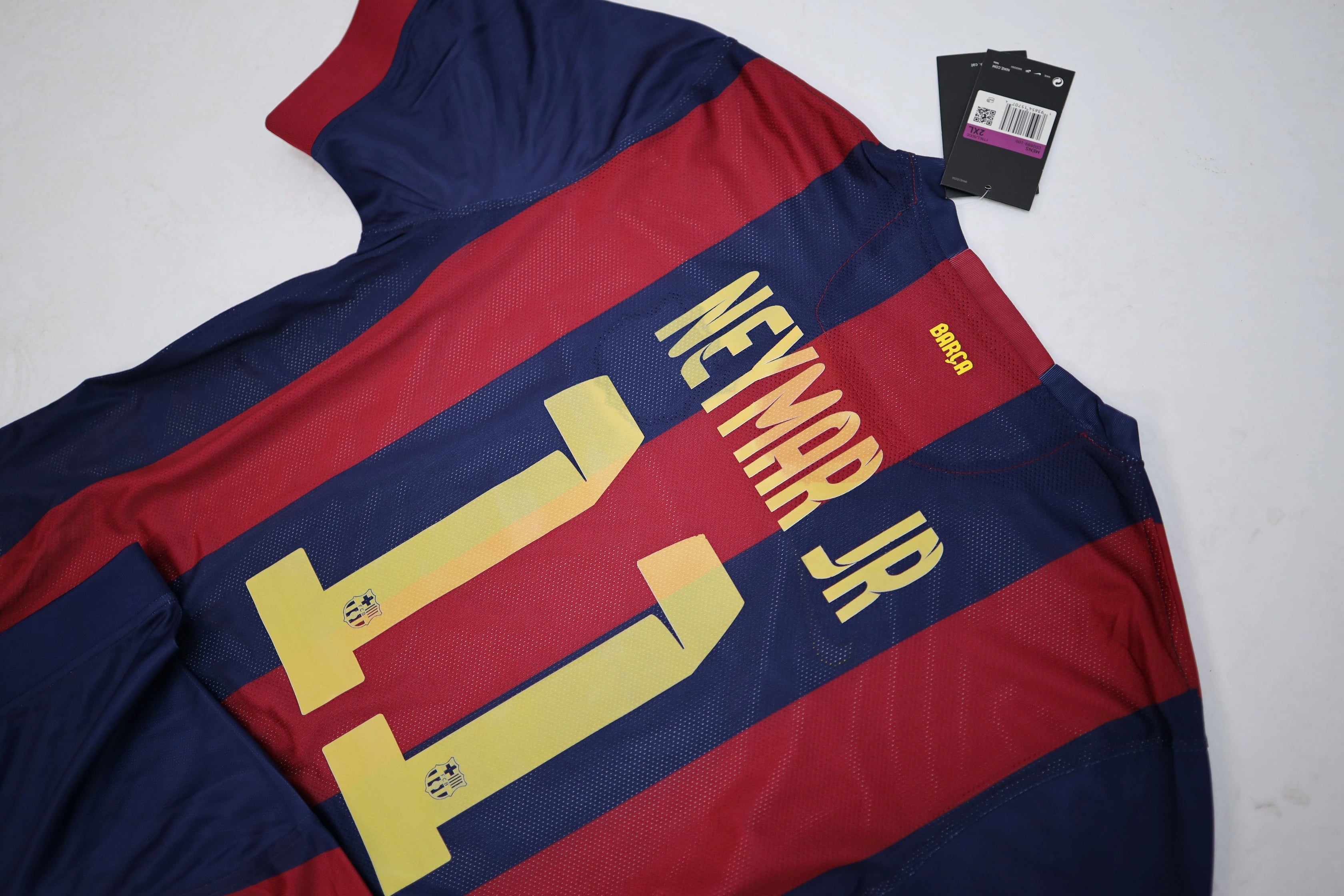 قميص برشلونة 2015 التاريخي نسخة اللاعبين الرسمية بطباعة نيمار الأصلية