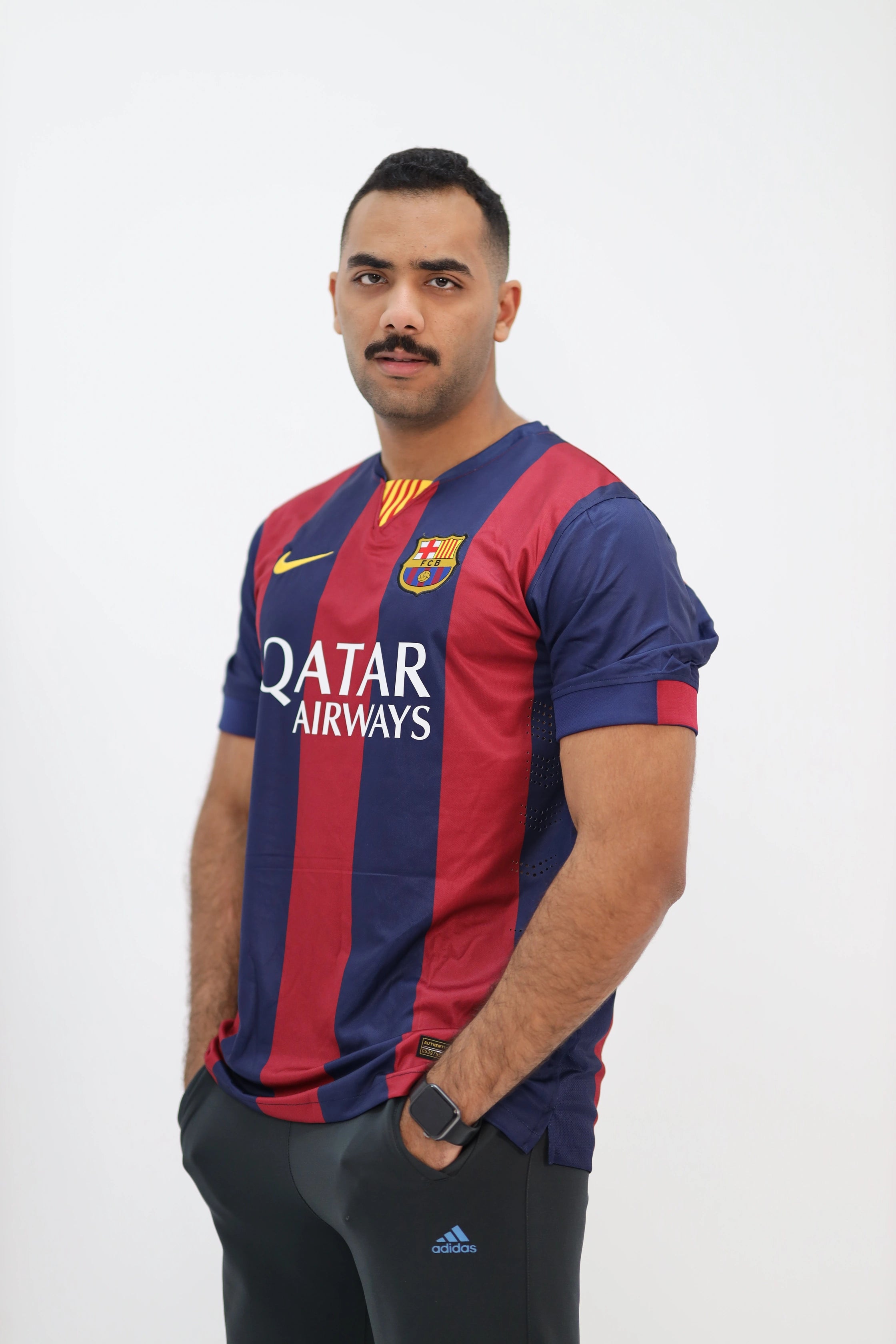 قميص برشلونة 2015 التاريخي نسخة اللاعبين الرسمية بطباعة نيمار الأصلية